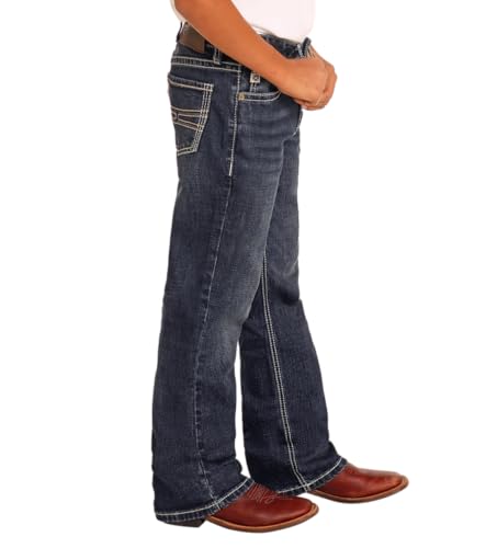 Rock & Roll Denim Boys' Hooey Regular Fit Bootcut Jeans3