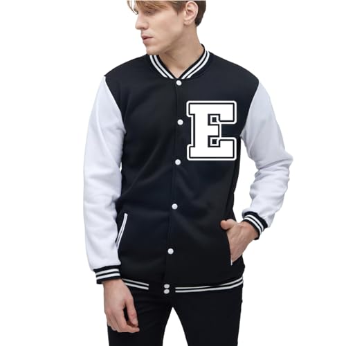 Image of Yuji Itadori Mens Varsity Jacket Baseball Letterman Bomber Jacket Fleece Long Sleeve Coat Casual Clothing XXS-3XL