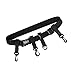 kowaku 2X Multifunctional Adjustable Fishing Waist Belt for Fly Fishing Comfortable Nylon Material Black Color