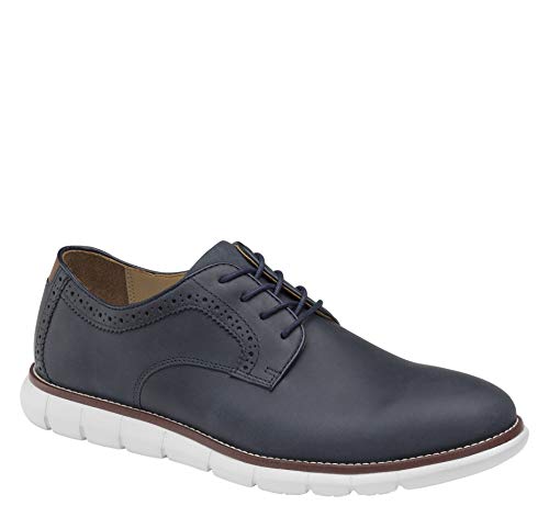 Image of Johnston & Murphy Men's Holden Oiled Leather Plain Toe Dress Casual Lace-up Shoe