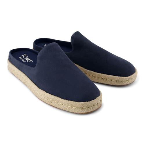 Mules en cuir bleu marine TOMS Santiago pour vos moments de détente