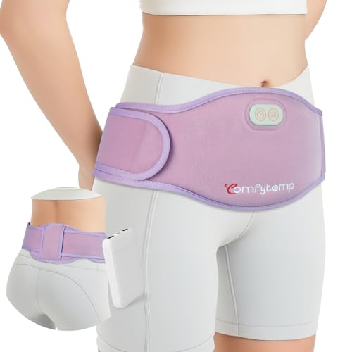 Comfytemp Portable Belly and Back Heating Pad for Period, FSA Eligible HSA Cordless Dual-Zone Menstrual Heating Pad Wearable Waist Belt Wireless, 3 Timer 3 Heat, Valentines Day for Girl Women Daughter
