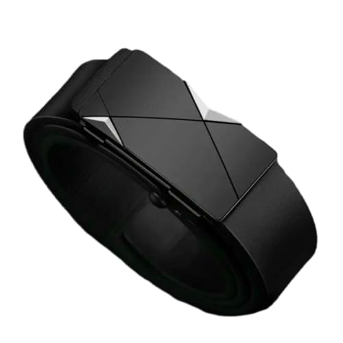 Fashion Men'S Belt Casual Simple Automatic Buckle Ratchet Belt Personality Belt Random Adjustment