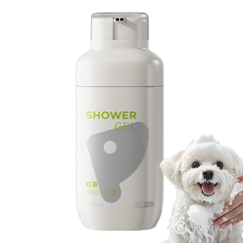 犬用ボディシャンプー | 500ml 犬用消臭シャンプー,持続型 ペット用 子犬ケア 消臭ボディウォッシュ バスソープ 入浴用品 中型動物 猫 子猫向け タオル不要