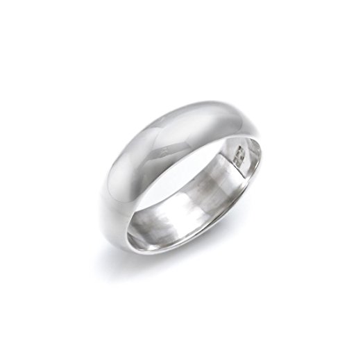 Bague en argent sterling 925 Silverly : alliance classique et élégante pour homme et femme