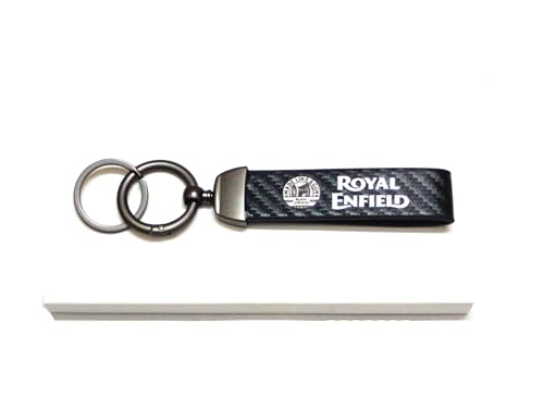 Image of Premium Leather & Metal RE Keychain - Stylish Bullet Keyring for RE Bikers Enthusiast