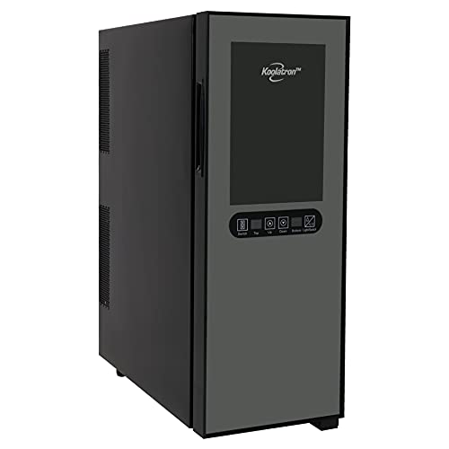 Koolatron Urban Series 12 Bottle Dual Zone Wine Cooler, Thermoelectric Wine Fridge, 1.3 cu. ft. Freestanding Wine Cellar for Home Bar, Kitchen, Apartment, Condo, Cottage