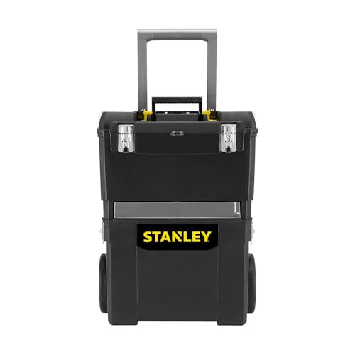 STANLEY Mobile Work Centre Toolbox, 2-in-1 Rolling Workshop with Stackable Units, Removable Toolbox, and Swivel Storage Carousel, 1-93-968 28 STANLEY Mobile Work Centre Toolbox, 2-in-1 Rolling Workshop with Stackable Units, Removable Toolbox, and Swivel Storage Carousel, 1-93-968 - Image 28