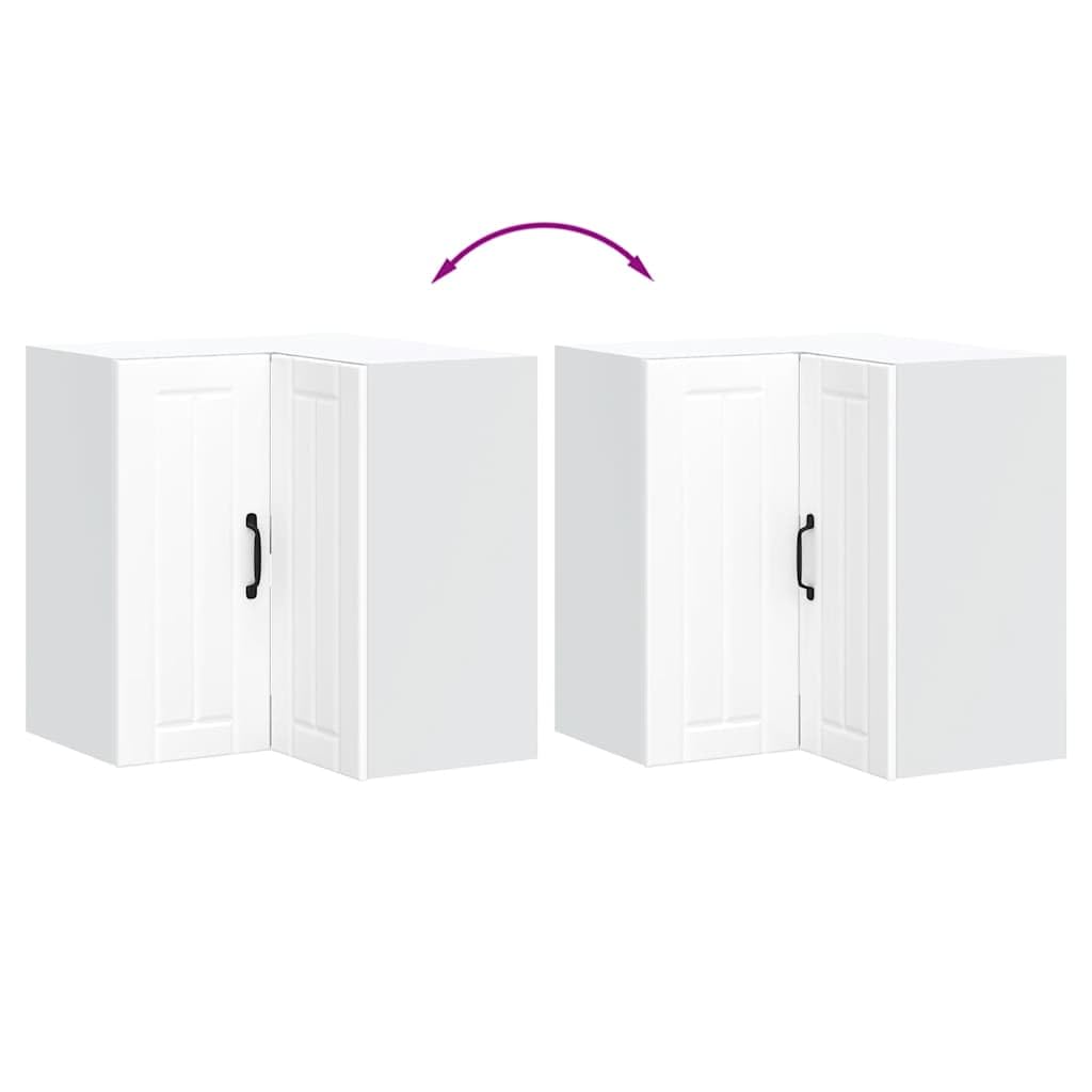 vidaXL Eckschrank Küchenschrank Lucca, weiß