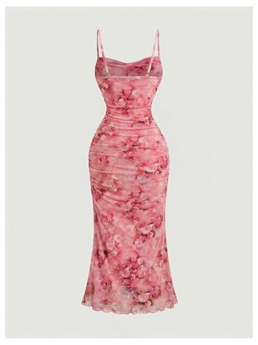 Image of GORGLITTER Women's Floral Spring Summer Wedding Guest Dress Bridal Shower Cocktail Tea Party Beach Midi Sun Dress 2026