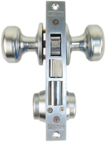 RHR Right Hand Reverse Satin Chrome 26D Finish Double Cylinder Iron Gate Ornamental Mortise Lock Set with 2-1/2" Backset