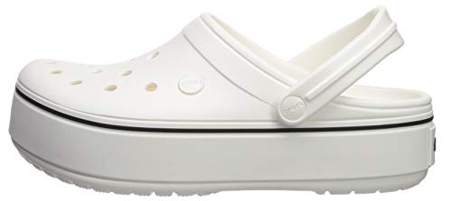 crocband platform clog white