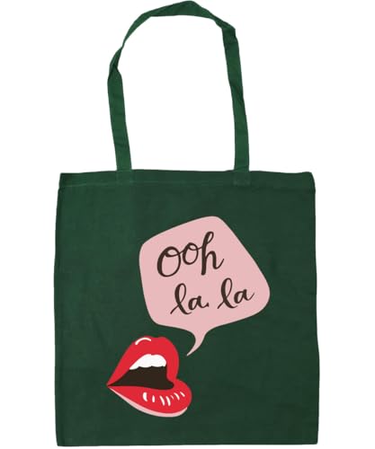 Hippowarehouse Ooh la la Tote Shopping Gym Beach Bag 42cm x38cm,10 litres