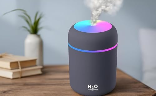 Image of Bedroom Humidifier for Sleep Essential Oil Diffuser with Flame Effect Night Light Ultrasonic Cool Mist Air Quiet USB Auto Shut Off Aromatherapy Diffuser (Humidifier 300 Ml)