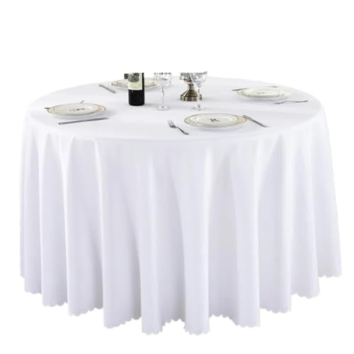 Nappe de mariage ronde blanche pour décor de banquet d'anniversaire