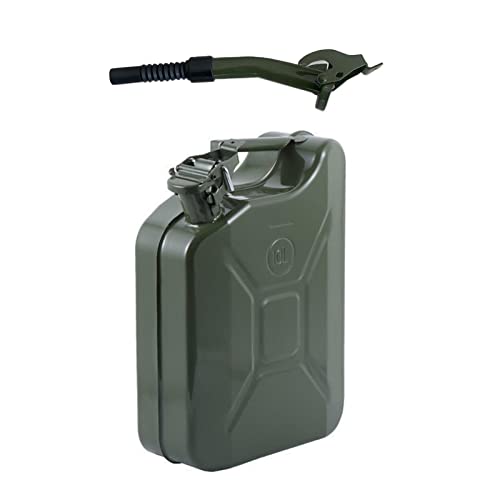 Image of Fuel Tank Metal Militarys Style Storage Jerry Can for Car Traveling 10L B