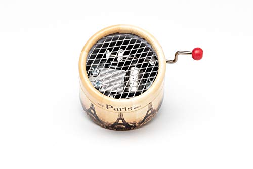 Vals D'amelie Hand Cranked Music Box Decorated With The Eiffel Tower Paris #TOP5