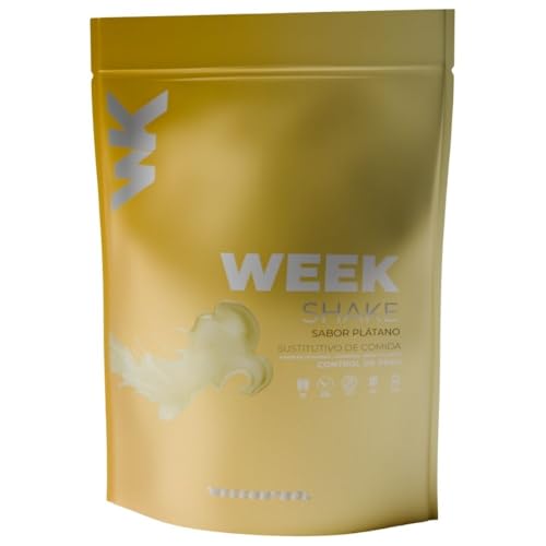 Weekontrol Batido Sustitutivo de Comida Week Shake con Alto Porcentaje de Proteína Vegetal para Perder o Mantener Peso. Batido Saciante en Variedad de Sabores (600gr (1 unidad), Plátano)