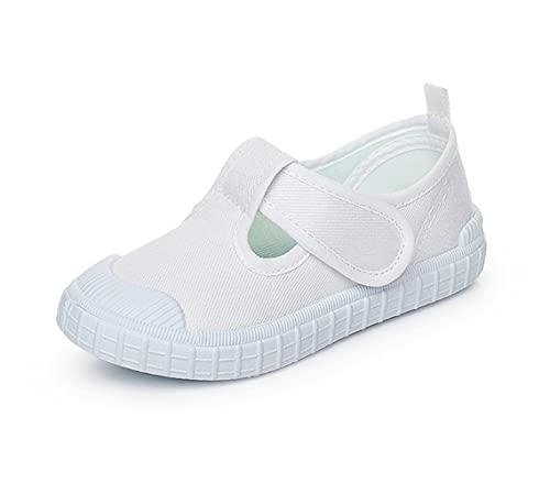 Boy's Girl's Classic Canvas T-Strap Fashion Sneaker Skate Tennis Shoes