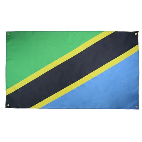 AZ FLAG Bandiera Tanzania 150 x 90 cm con 4 occhielli, bandiera Tanzaniana per balcone o parete