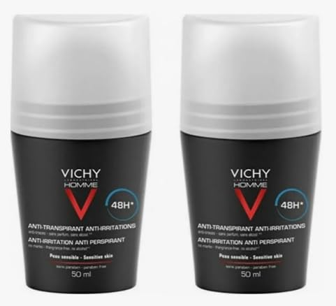 Men Antiperspirant Deodorant 48h Sensitive Skin Roll-On 2x50ml