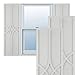 Ekena Millwork TFP001CP18X029ST True Fit PVC Cedar Park Fixed Mount Shutters, 18"W x 29"H, Hailstorm Gray