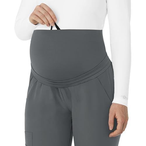 Carhartt Force Essentials Women's Maternity Jogger Scrub Pant, Pewter, XL - image 3