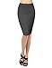 Hybrid & Company Women's Techno/Scuba Stretchy Office Pencil Skirt KSK43584 1139 Charcoal L