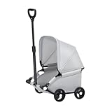 Pet Stroller Foldable Dog Stroller Lightweight Cat Seat Travel Carrier for Trip Shipping Small Medium Dogs Cats, Light Gray