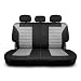 FH Group FB068013 Premium 3D Air Mesh Seat Covers (Gray) Rear Set - Universal Fit for Cars, Trucks, SUVs