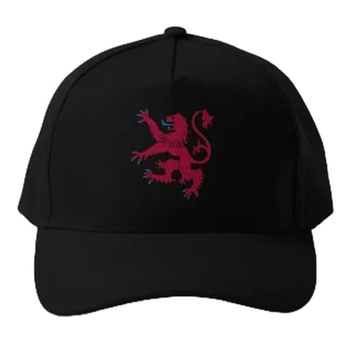 Casquette de baseball Lion d'Écosse ajustable en coton noir style snapback casual
