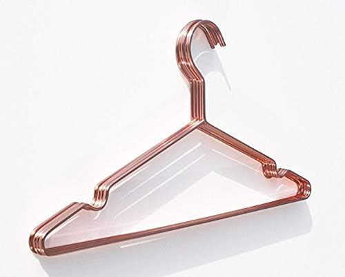 10 Pack Heavy Duty Stainless Steel Hangers with Rose Gold,Space Saving Ultra Thin,Durable Non-Slip Clothes Hangers for Children Kids Bedroom Closet,Great for Shirts,Pants,Scarves,Strong for Coat