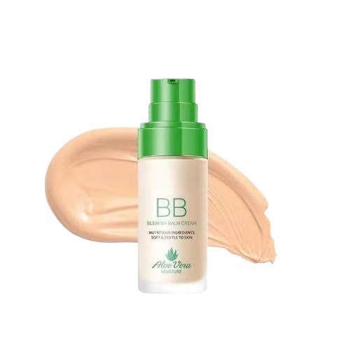 Aloe Vera BB Blemish Balm Cream, Soft and Gentle to Skin | Nutritious Ingredients, Moisturising Formula, Natural Aloe Vera, Pump Dispenser, Face Makeup-image-45
