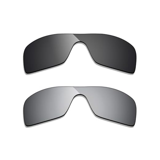 Alphax 2 pares de lentes polarizadas de substituição para óculos de sol Oakley Stunt Wing OO9519 - preto + titânio