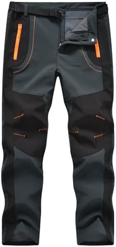 donhobo Outdoorhose Herren wasserdichte Softshellhose Skihose Wandershose | Winter Thermohose Winddicht Schneehose Warm Fleece Gefüttert Snowboardhose Trekkinghose Funktionshose Ar