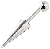 [From da Phactory] フロム ダ ファクトリー ロングコーン ボール バーベル サージカルステンレス シルバー 軟骨ピアス ボディピアス(14G/12mm,8mm)