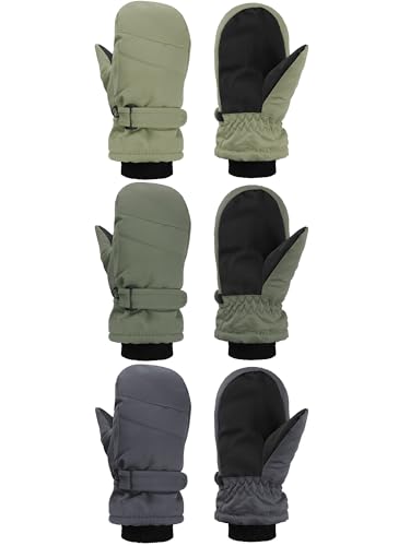 Image of SATINIOR Kids Snow Mittens Waterproof Winter Ski Gloves Warm Thicken Snow Gloves for Girls Boys