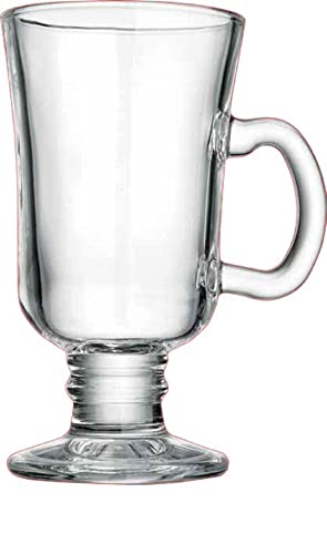Glaver’s Everyday Set Of 2 Irish Coffee Mugs – Old Fashioned Everyday Set Of Glass Cups – 8 Oz Wedding Irish Mug Bundle – With Practical Handle For Convenience – Fine Edge And Perfect Cut Coffee Mugs #TOP4