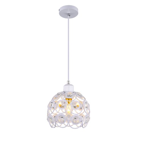 Plafonnier cristal moderne blanc lustre élégant pour restaurant