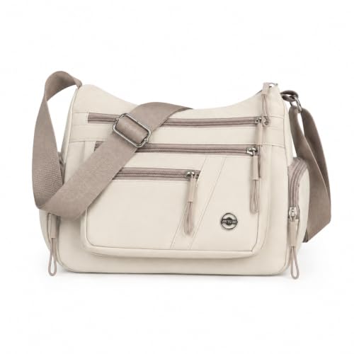 Women's Water-Resistant Nylon Crossbody Sling Bag | Multi-Pocket ...