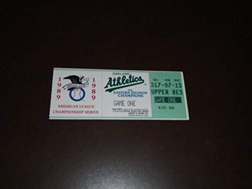 1989 OAKLAND A'S VS TORONTO BLUE JAYS ALCS TICKET STUB GAME 1 McGWIRE HR