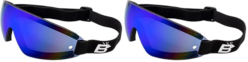 Birdz Eyewear Wing Skydiving Parasailing Floating Goggles with ReflecTech Blue Mirror Lens