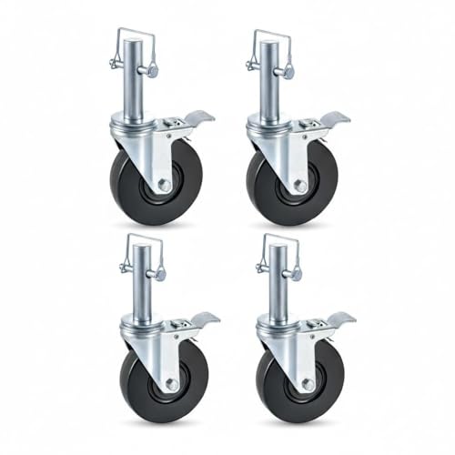 Roulettes d'échafaudage avec frein double blocage charge lourde 1120 lb 4pcs