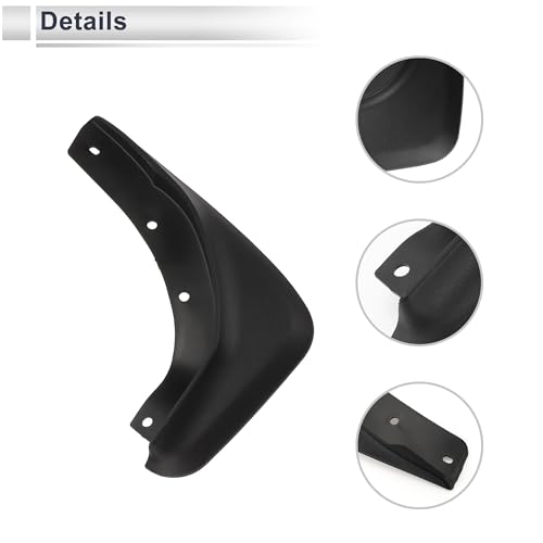 Image of X AUTOHAUX 1set Front and Rear Mud Flaps Splash Guards Mud Guards for Volvo S40 2008-2012 W /Mount Accessories