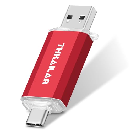 THKAILAR 2TB USB C Flash Drive 120MB/s High Speed Thumb Drive Dual Connector USB 3.0 & Type C Memory Stick Compatible with iPhone 16/15/Plus/Pro Max MacBook iPad Android PC