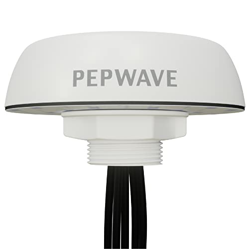 Peplink Mobility 40G, 4x4 Mimo 5G Ready Cellular Antenna con GPS Receiver, SMA, 6.5ft/2m, White | ANT-MB-40G-S-W-6 Cover