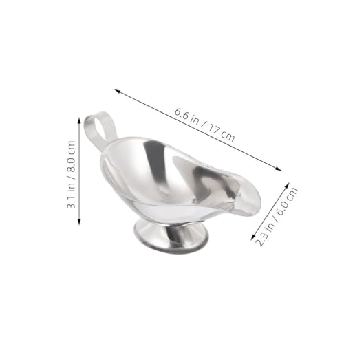 2pcs Stainless Gravy Boat Sauce Boat with Handle for Syrups Salad Dressings Creamer Broth More Server Home Restaurant 5 oz - Image 5