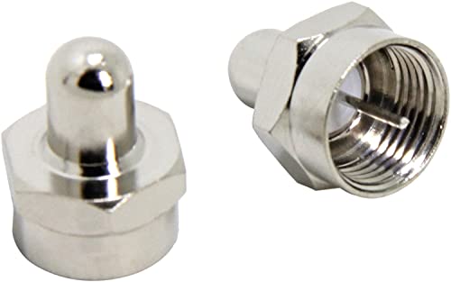 RFAdapter F Termination Cap, Coax Terminator, 20 Pack, 75 Ohm Terminator for Ports on Splitter, AMP, Coaxial Cable, TV Antenna, Wall Plates