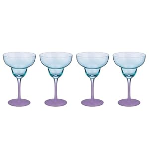 Butlers COCKTAIL NIGHT 4er-Set Margaritagläser Blau-Lila