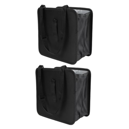 Bote de basura para automóvil negro pack de 2 piezas de tela Oxford plegable